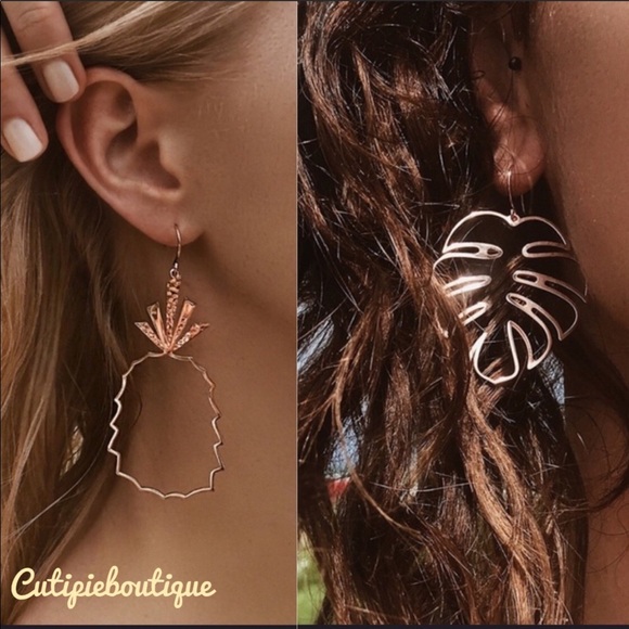 valley jewelry Jewelry - Pineapple and palm leaf earrings sale!